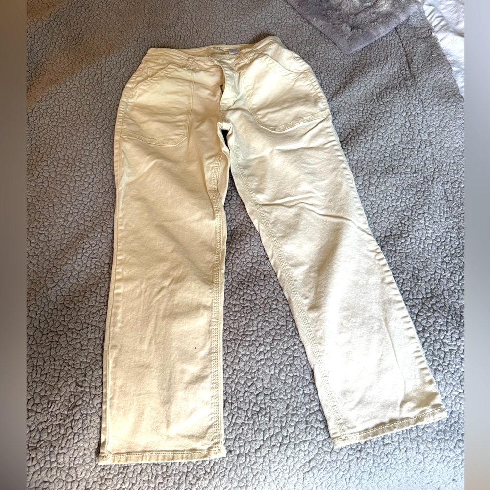 Cream Casual Pants